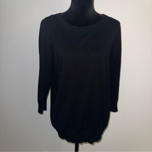 Joseph A Classic Black Sweater Large
